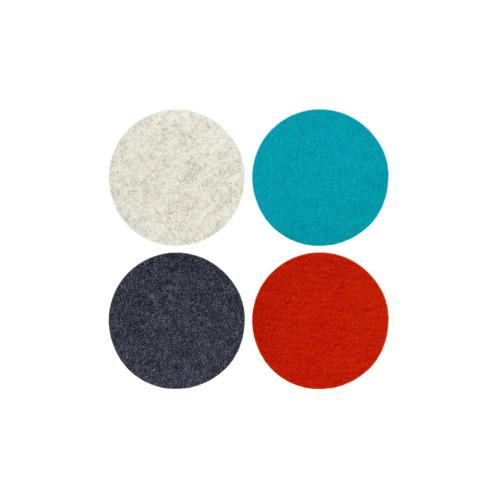 Wool Felt Round Coasters - Midcentury