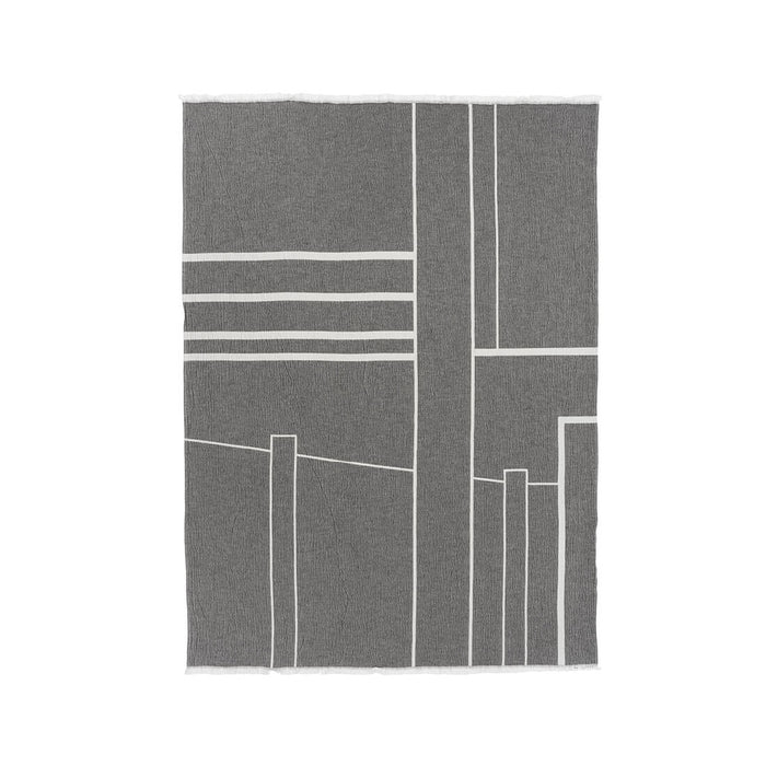 Architecture Throw - Grey/Off-White
