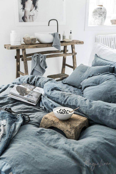 Gray Blue Duvet cover: US King