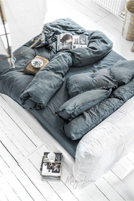 Gray Blue Duvet cover: US King