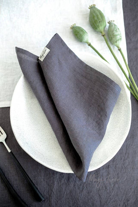 Set of linen napkins in various colors (2 psc.): Natural linen color