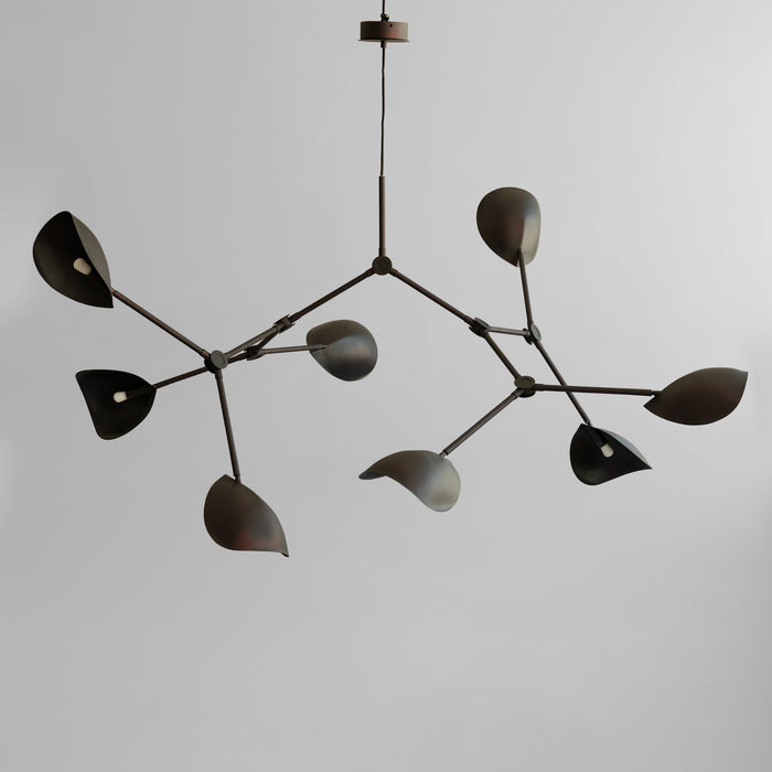101 Copenhagen Stingray Chandelier, Grande - Burned Black 5m, (UL/NA)