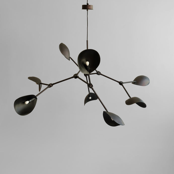 101 Copenhagen Stingray Chandelier, Grande - Burned Black 5m, (UL/NA)