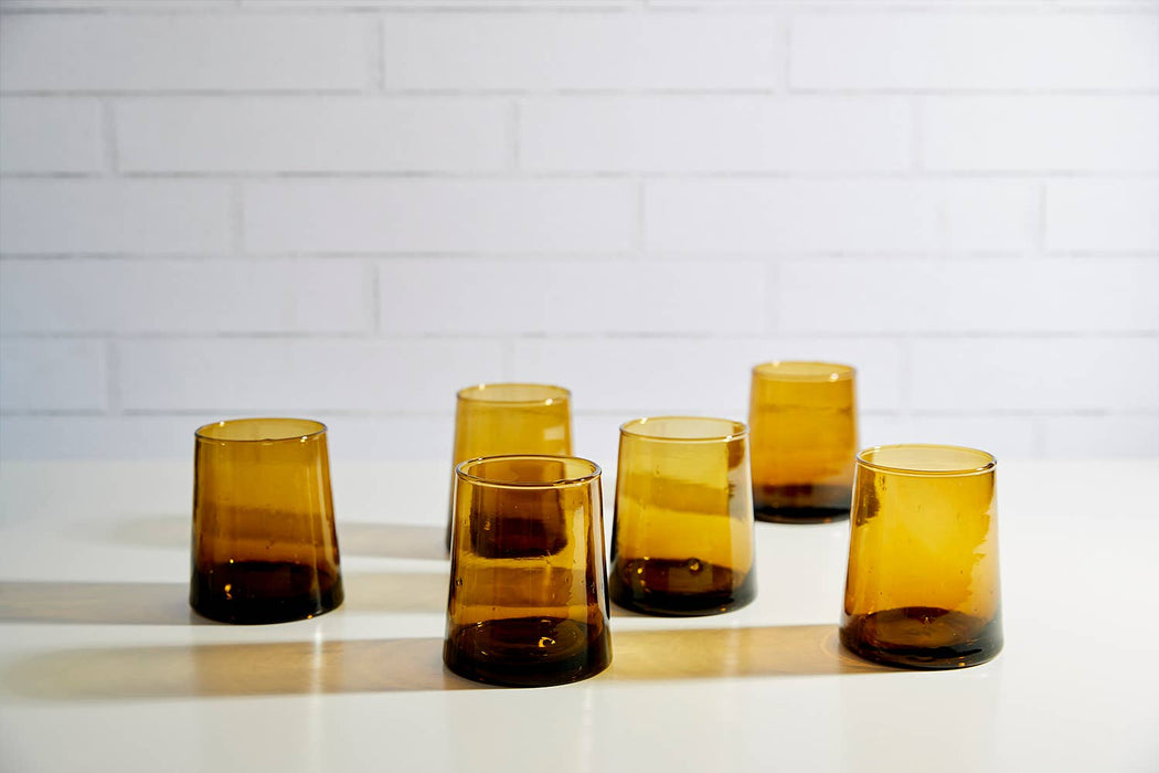Moroccan Cone Glassware Small - Amber - Individual