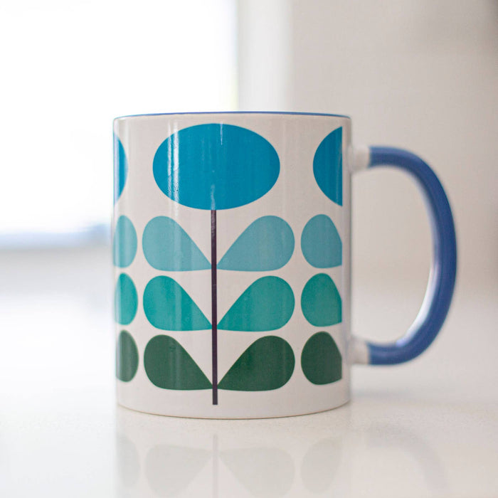Mod Flower Blue Coffee Mug
