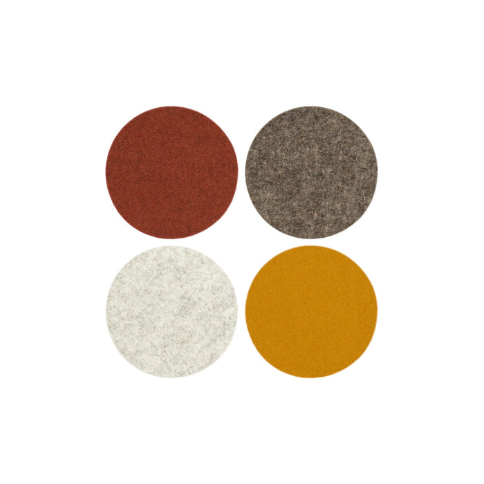 Wool Felt Round Coasters - Desert Sun