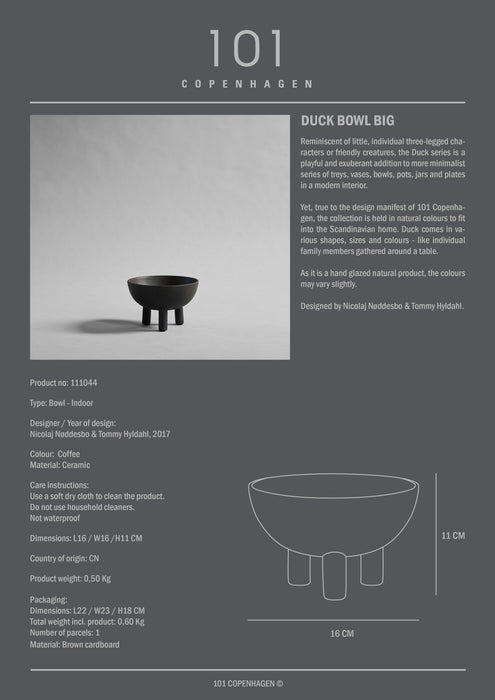 Duck Bowl, Big - Coffee - 101 CPH