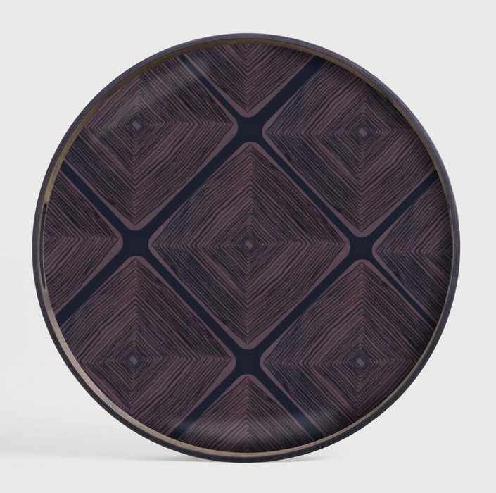 Linear Squares Glass Tray