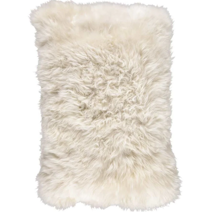 New Zealand Sheepskin Throw Pillow - Linen