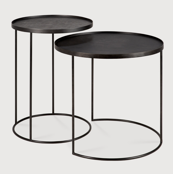 Tray Side Table Set - Round