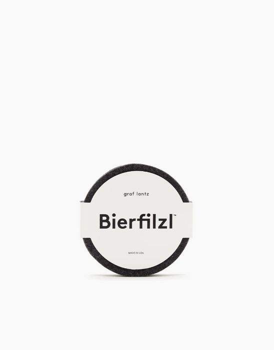 Wool Felt Round Coasters - Charcoal