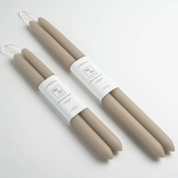 10" & 14" - 100% Beeswax Dipped Candles | Clay: 10 Inches
