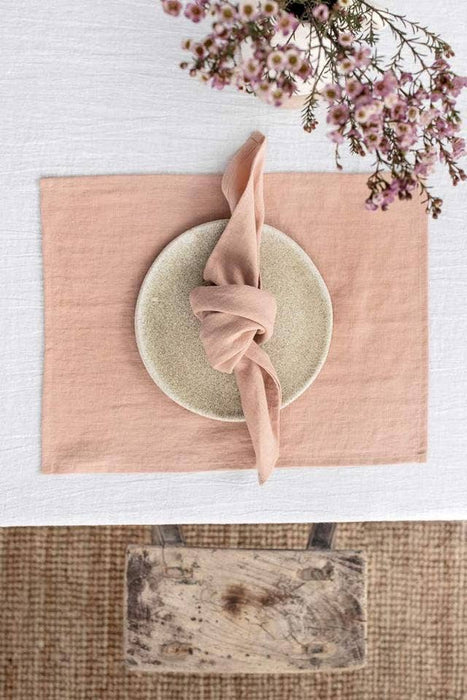 Set of linen napkins in various colors (2 psc.): Natural linen color