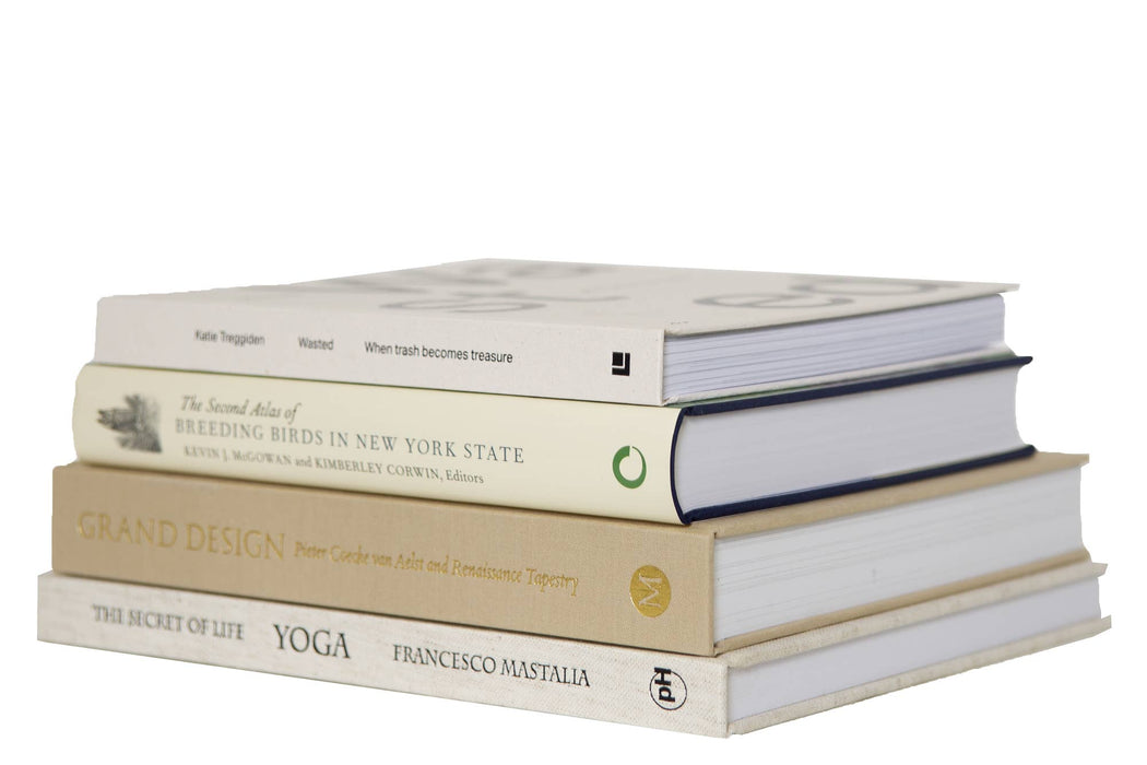 Decorative Beige Books - Beach Coffee Table Stack: Beige