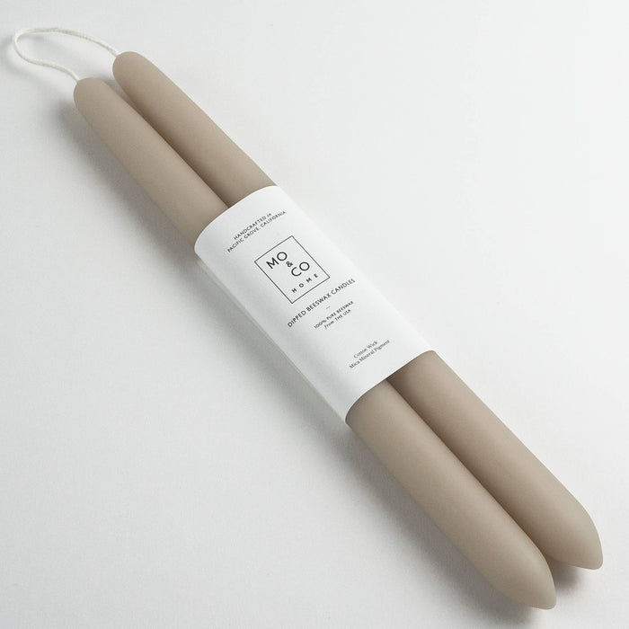 10" & 14" - 100% Beeswax Dipped Candles | Clay: 10 Inches