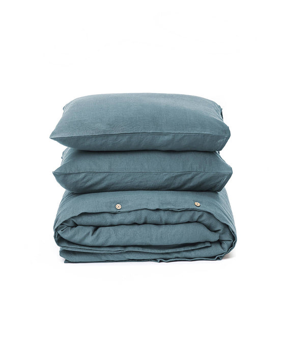 Grey Blue Duvet Cover Set