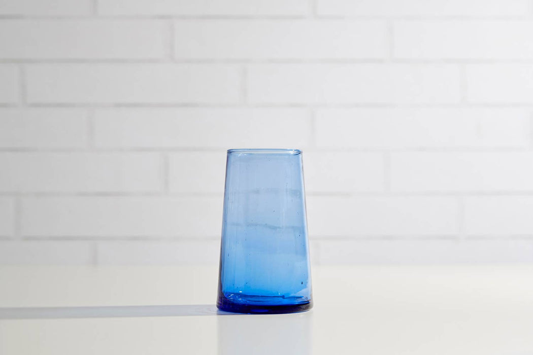 Moroccan Cone Glassware Large - Blue