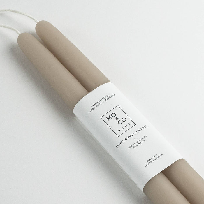 10" & 14" - 100% Beeswax Dipped Candles | Clay: 10 Inches
