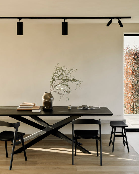 Mikado Rectangular Dining Table - Oak Black