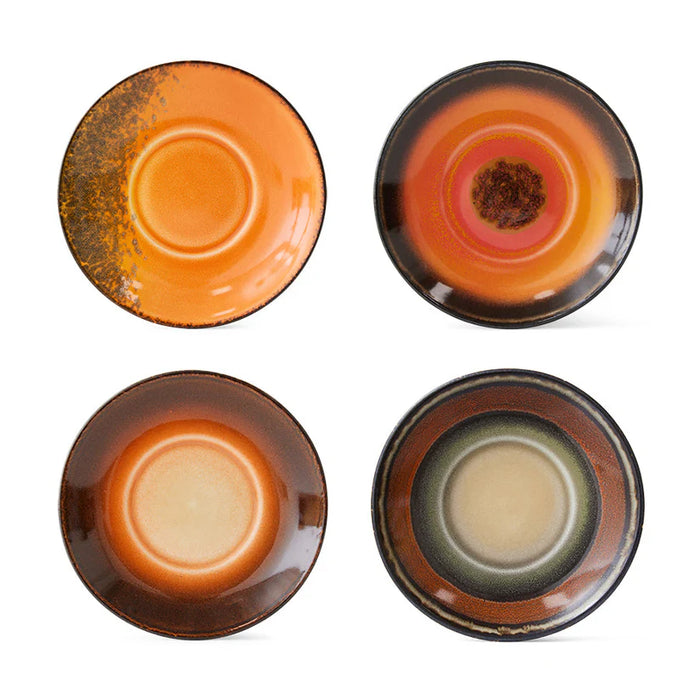 70s Ceramics Saucers set of 4 - Brazil