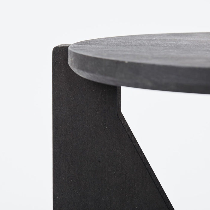 kristina dam studio black oak coffee table round