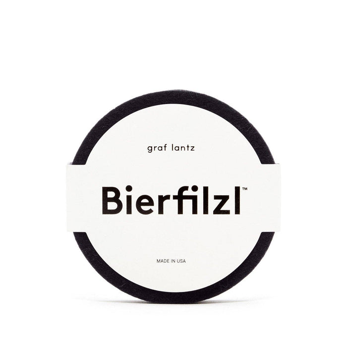 Wool Felt Round Coasters - Black