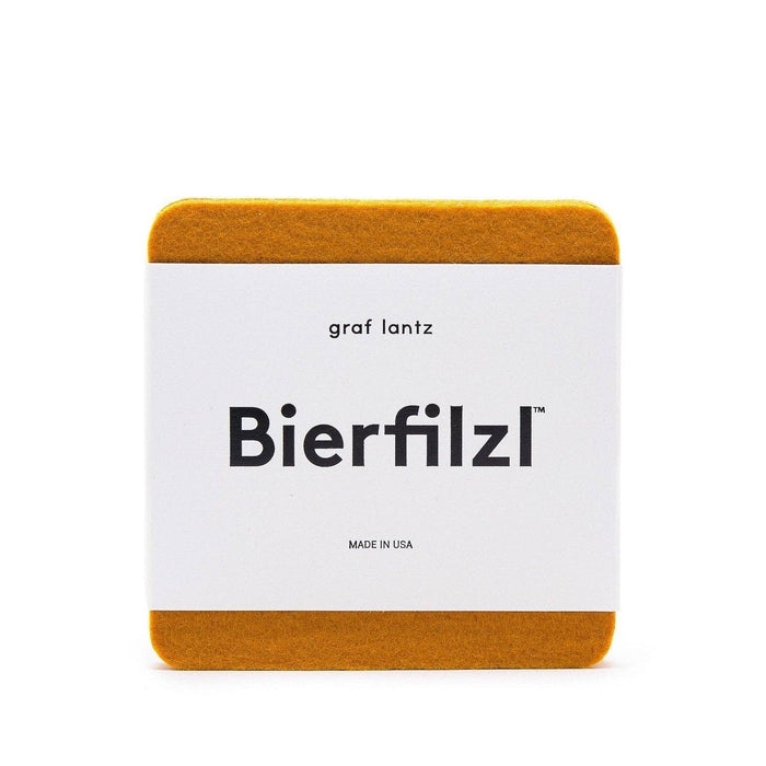 Wool Felt Square Coasters - Turmeric