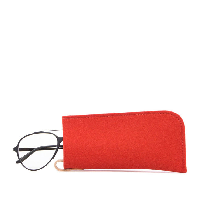 Felt Eyeglass Sleeve: Orange
