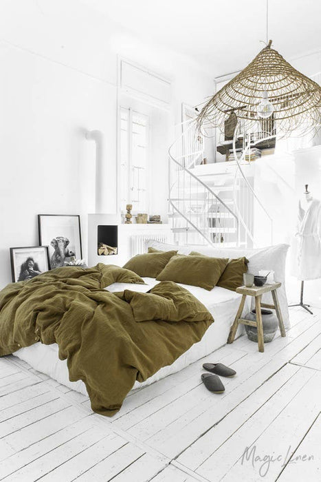 Olive Green Duvet Cover Set