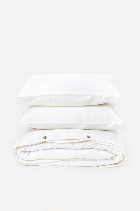 White Linen Duvet Cover Set