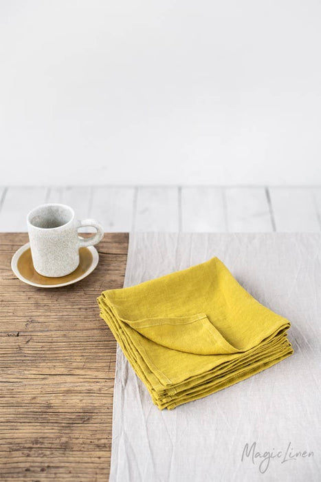 Set of linen napkins in various colors (2 psc.): Natural linen color