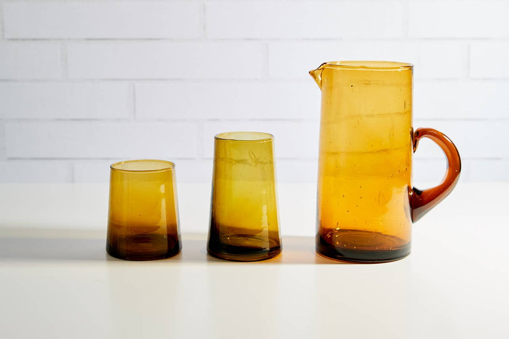 Moroccan Cone Glassware Large - Amber