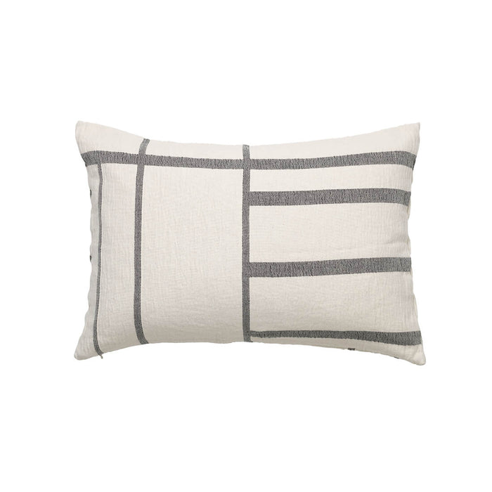 Architecture Pillow, Off-White/Black Melange