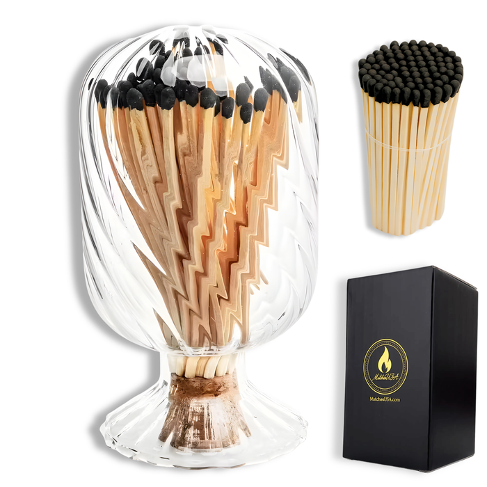 Helix Match Cloche | Unique Gift Set | Matches Included!: White Matches