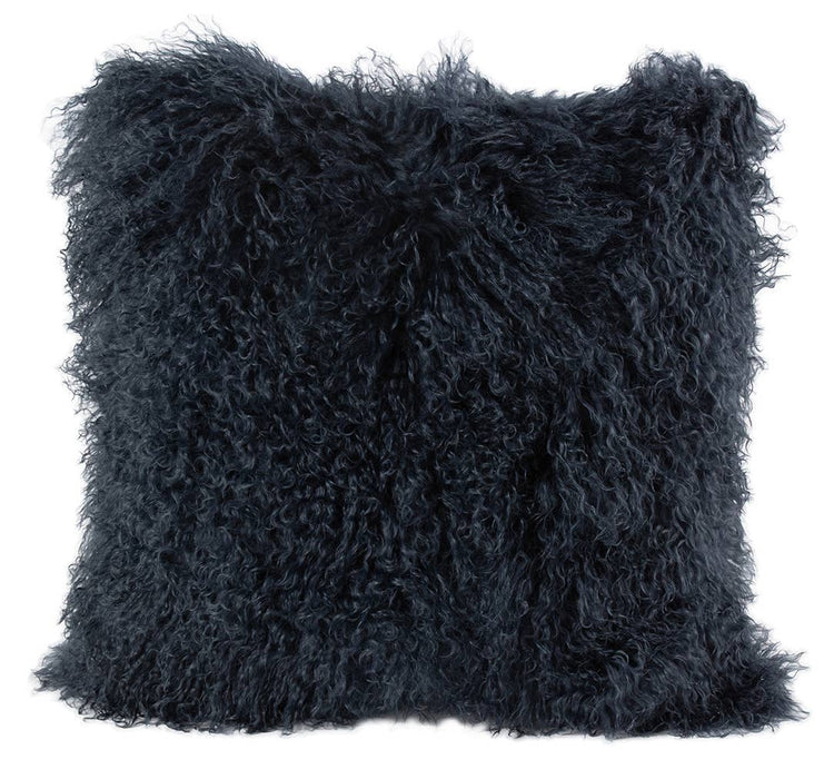 Tibetan Lambskin Pillow Square: Ivory