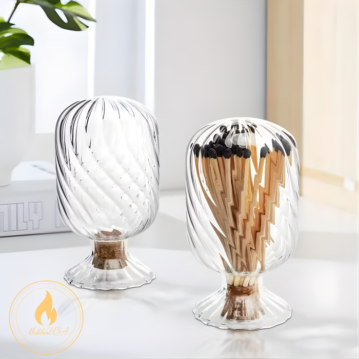 Helix Match Cloche | Unique Gift Set | Matches Included!: White Matches