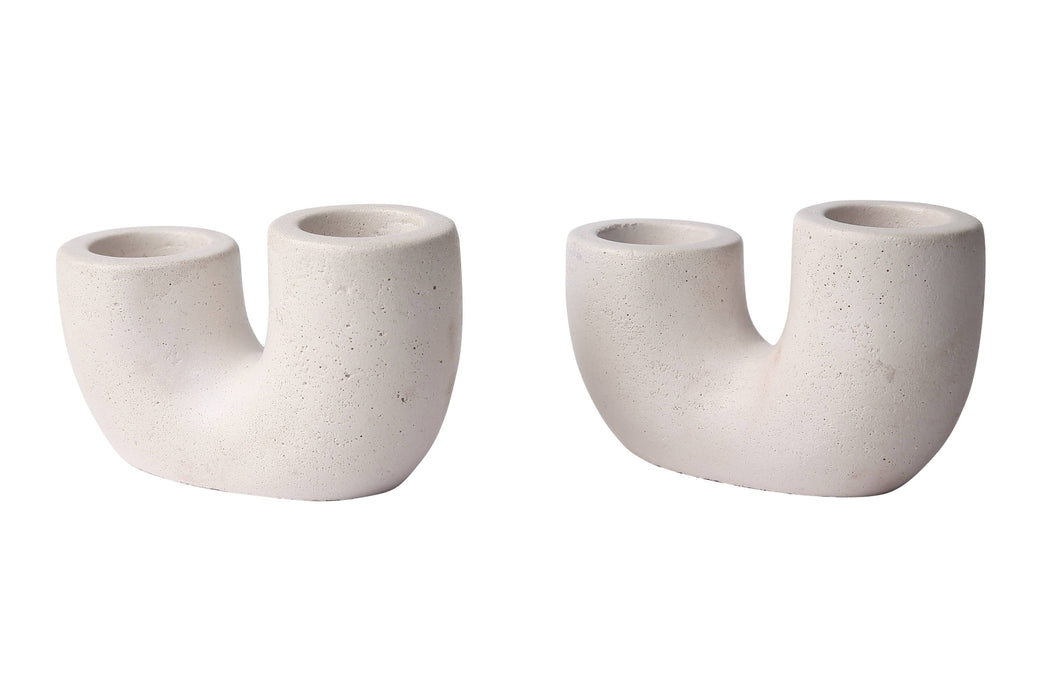 Nordic Style U-Shaped Concrete Candle Holder