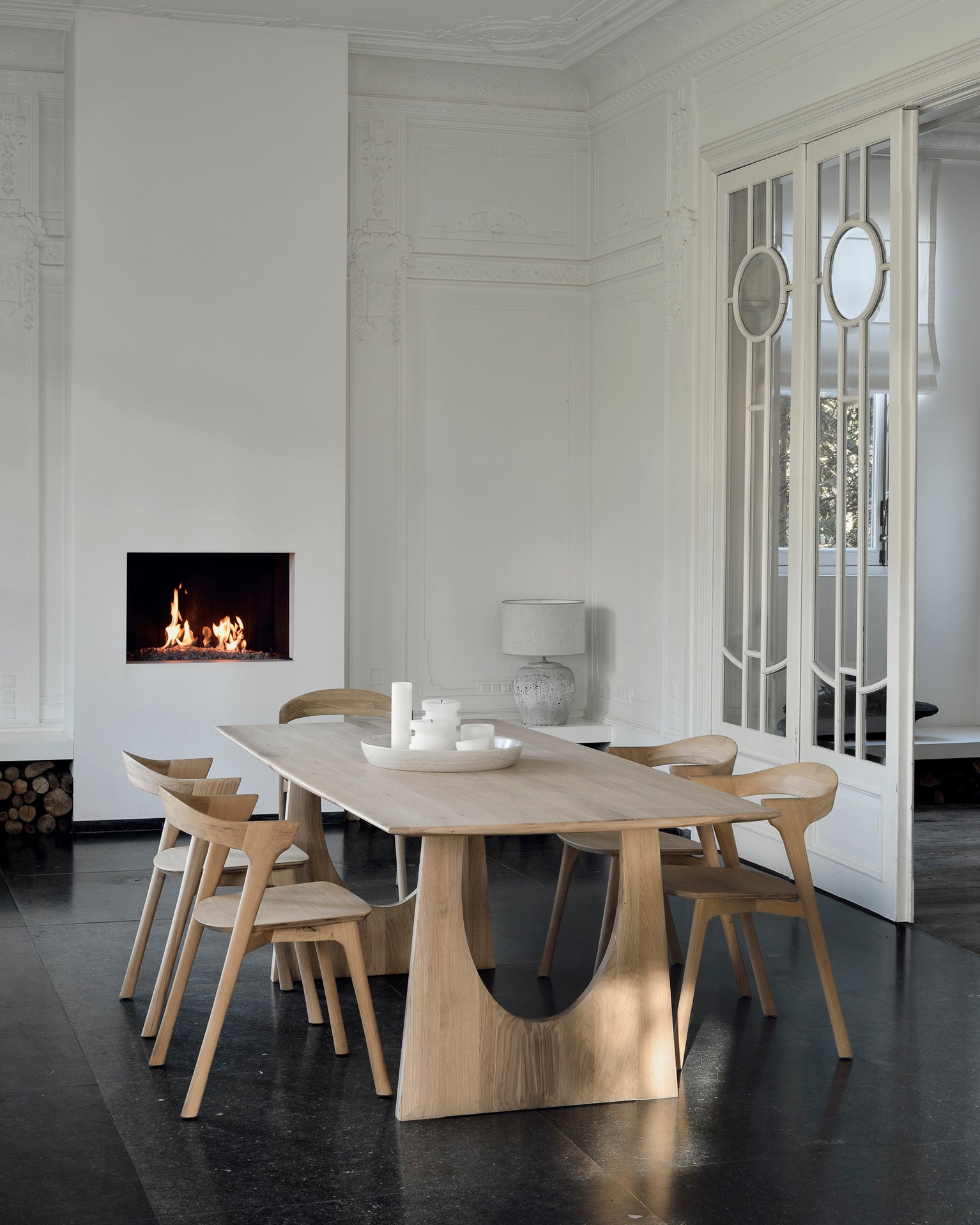 Geometric Dining Table - Oak — DZN Studio + Home
