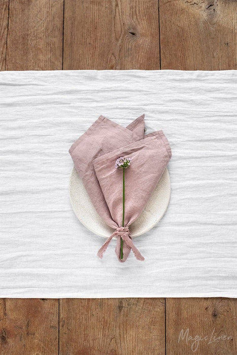 Set of linen napkins in various colors (2 psc.): Natural linen color