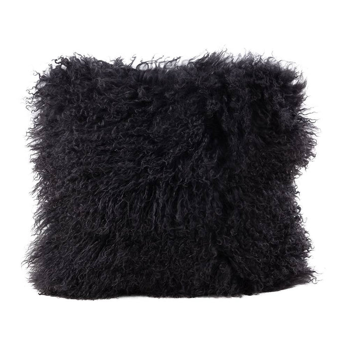Tibetan Lambskin Pillow Square: Ivory