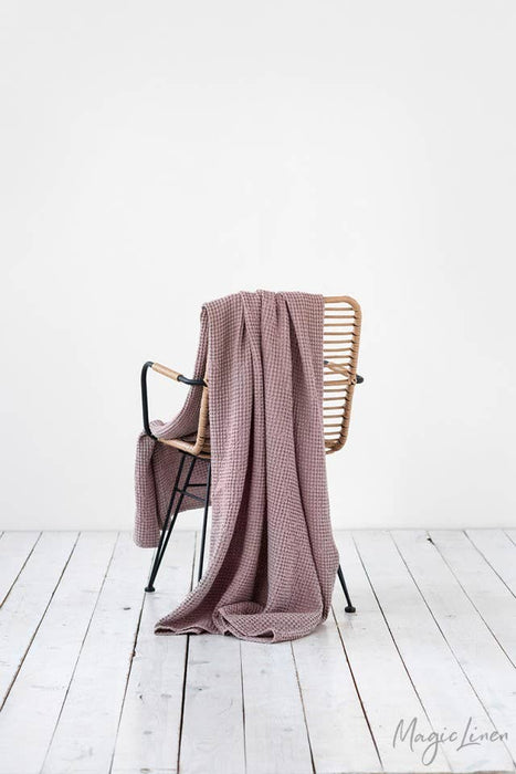Waffle throw blanket - Forest Green