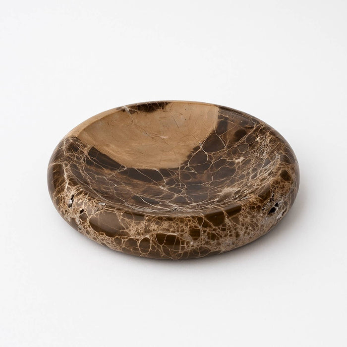 Brown Rivera Medium Tray: Brown / MARBLE