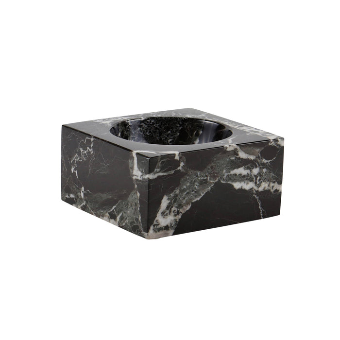 Calix Collection Black & Gold Marble 6" Honed Finish Catchal
