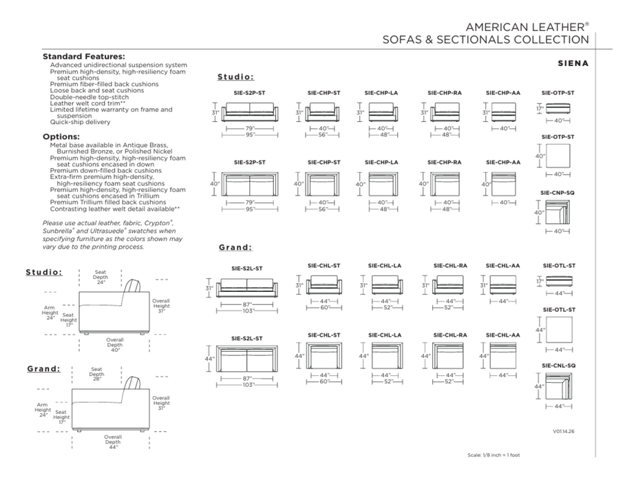 Siena Sofa & Sectional