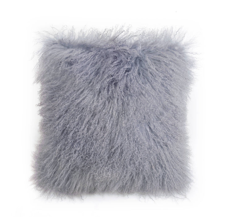 Tibetan Lambskin Pillow Square: Birch