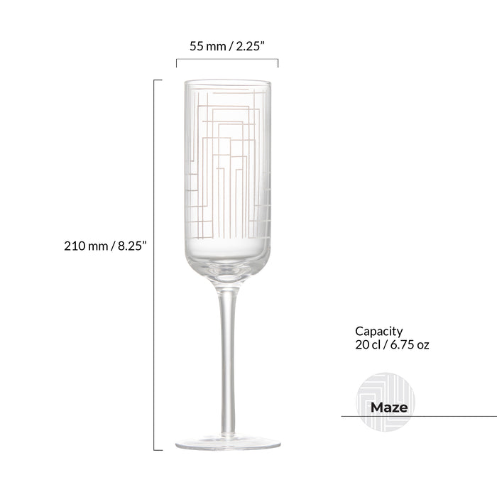 Maze Champagne Flutes - Set of 2