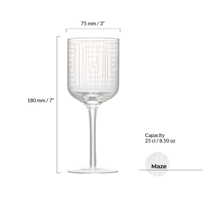 Maze Wine Glasses - Set of 2