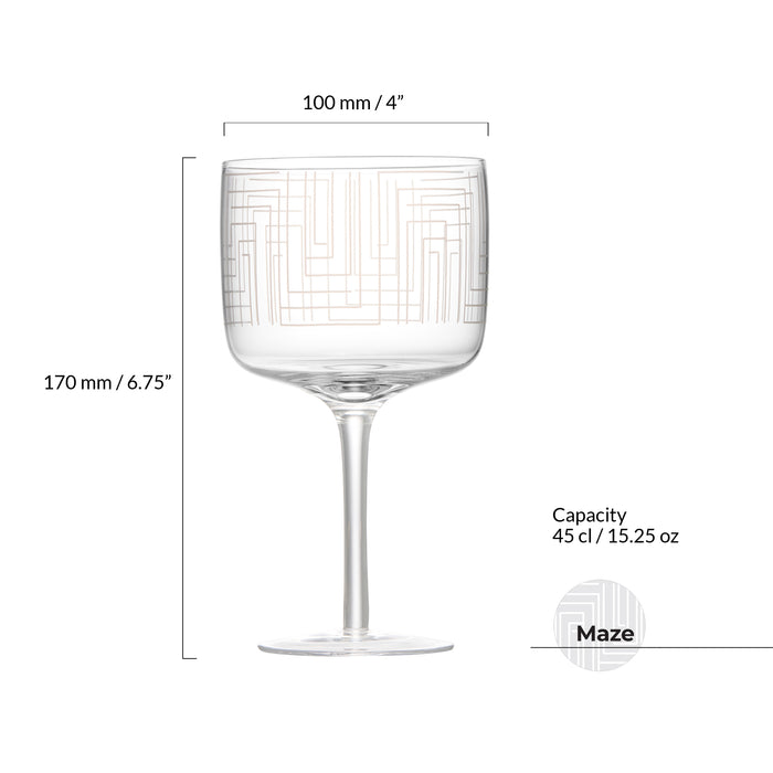 Maze Gin Glasses - Set of 2