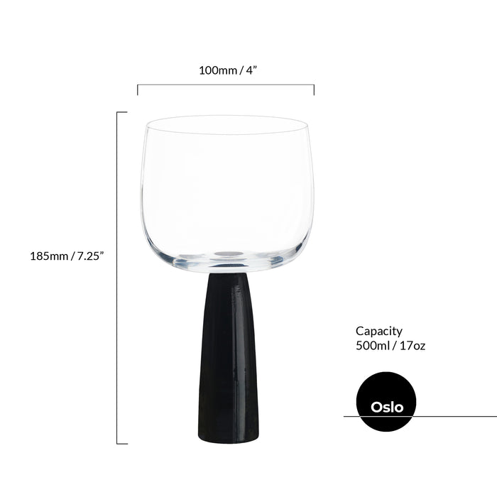 Oslo Gin Glasses - Black - Set of 2