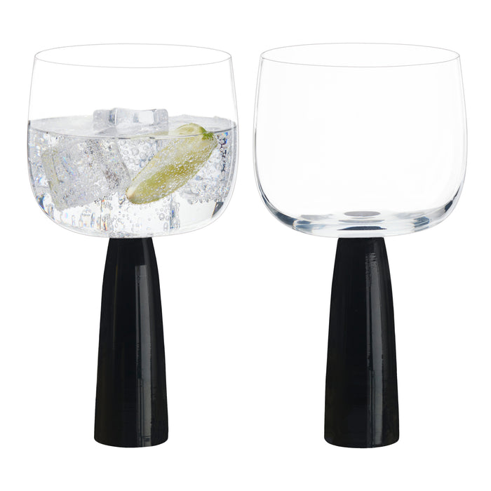 Oslo Gin Glasses - Black - Set of 2